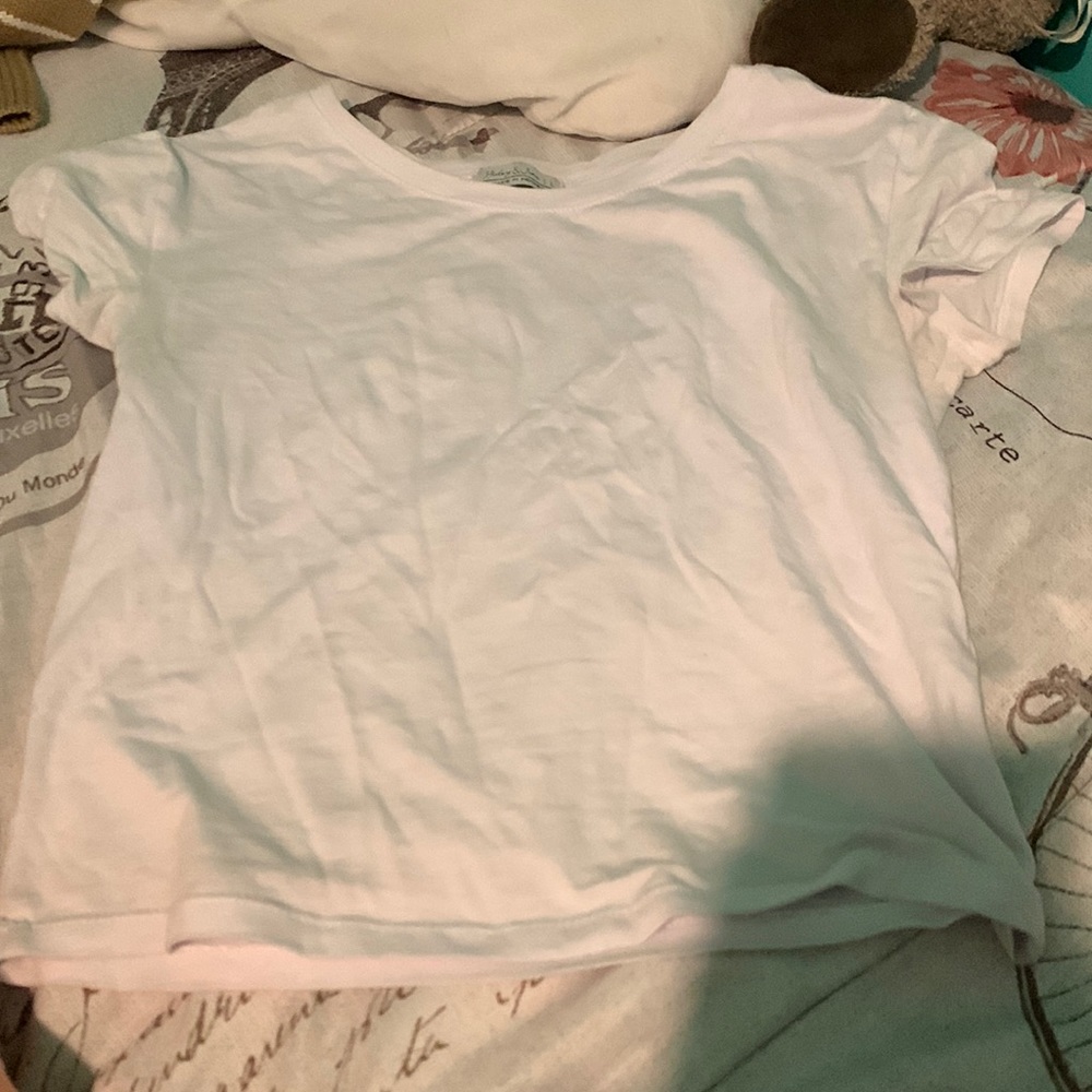 White cropped top